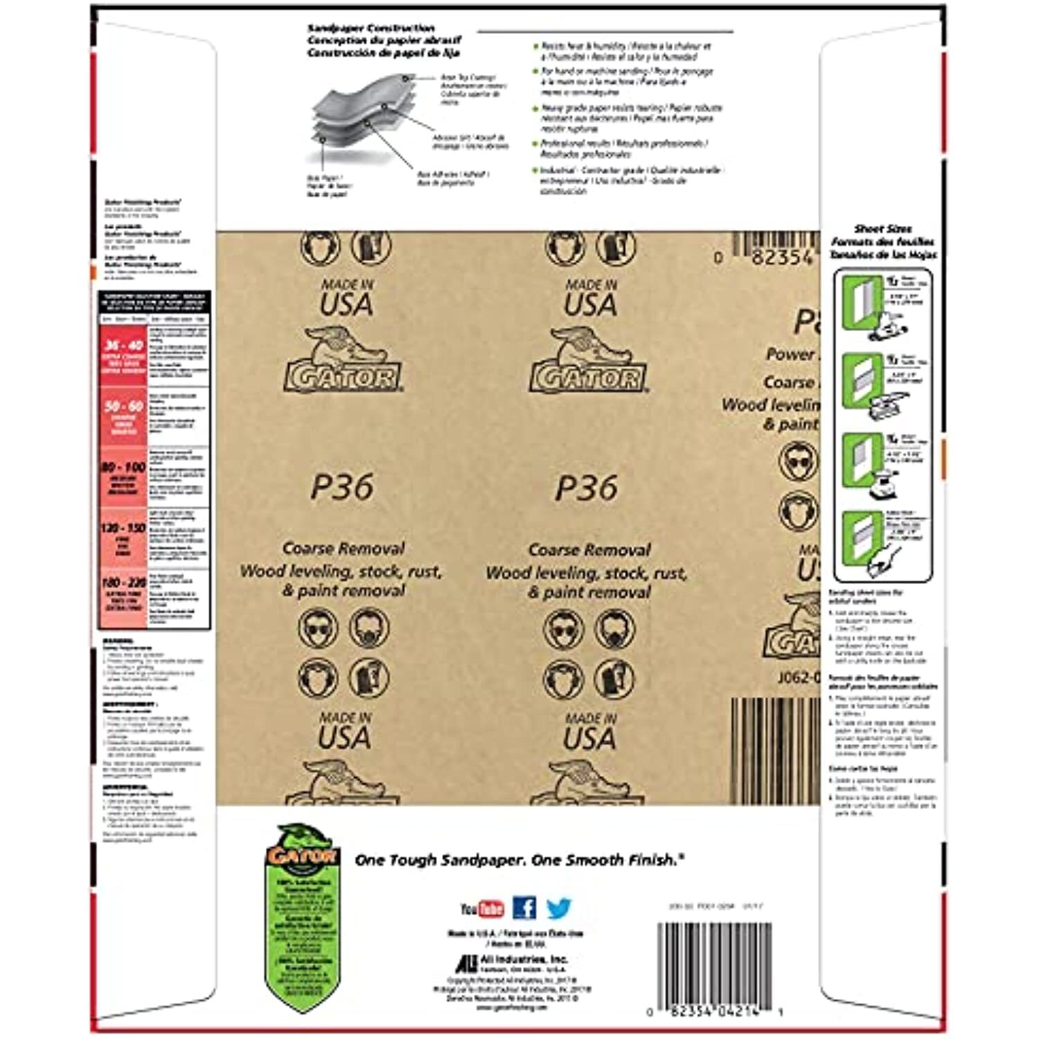 ALI INDUSTRIES 4214 9″ x 11″ Multi-Surface Sanding Sheets