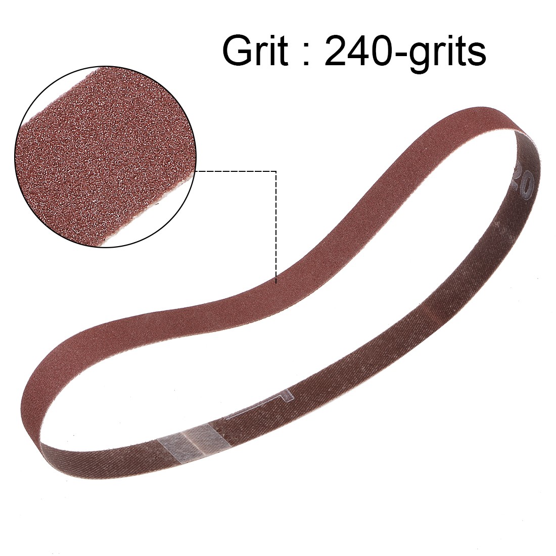 1/2-inch x 18-inch(13mm x 452mm) Sanding Belt 240 Grit Aluminum Oxide 12pcs