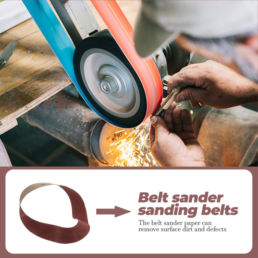 3 Set Small Sander Belt 80 Grit Reusable Paper Multi Color for Polishing Use