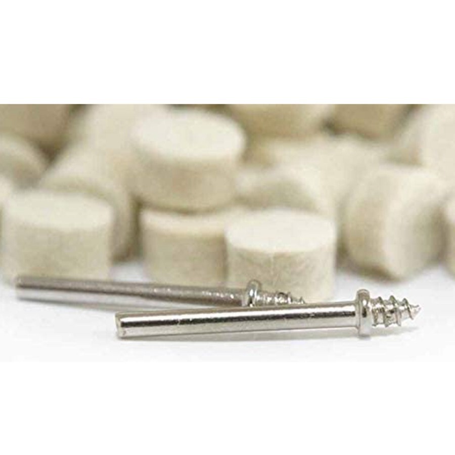 100 Pcs Wool Felt Buffing Polishing Pad Wheel Cone Tips For Grinder Dremel A972