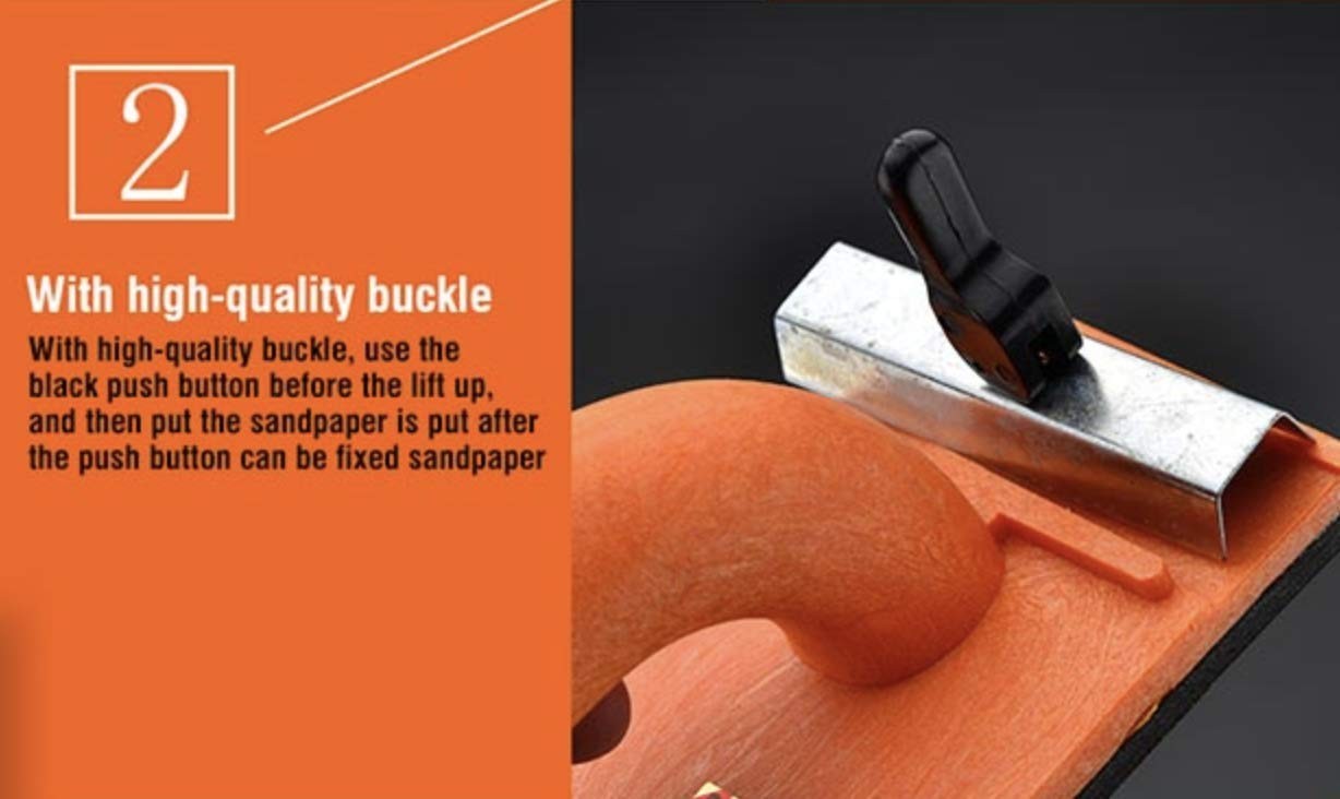 Hand Sander With Sandpaper Clamp For Drywall Wood Floor 9 1/4 X 3 1/4 Ergo Co
