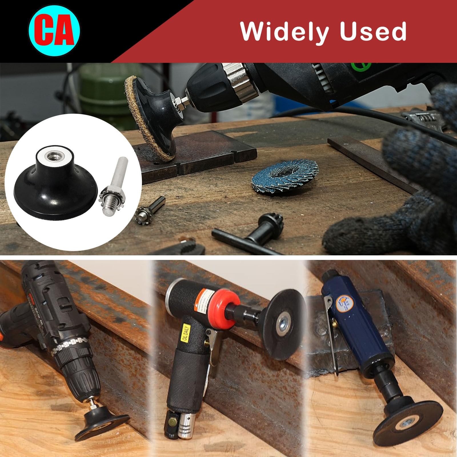 2 Inch Sanding Discs Holder Roll Lock Disc Pad Quick Change Disc Adapter with 1/