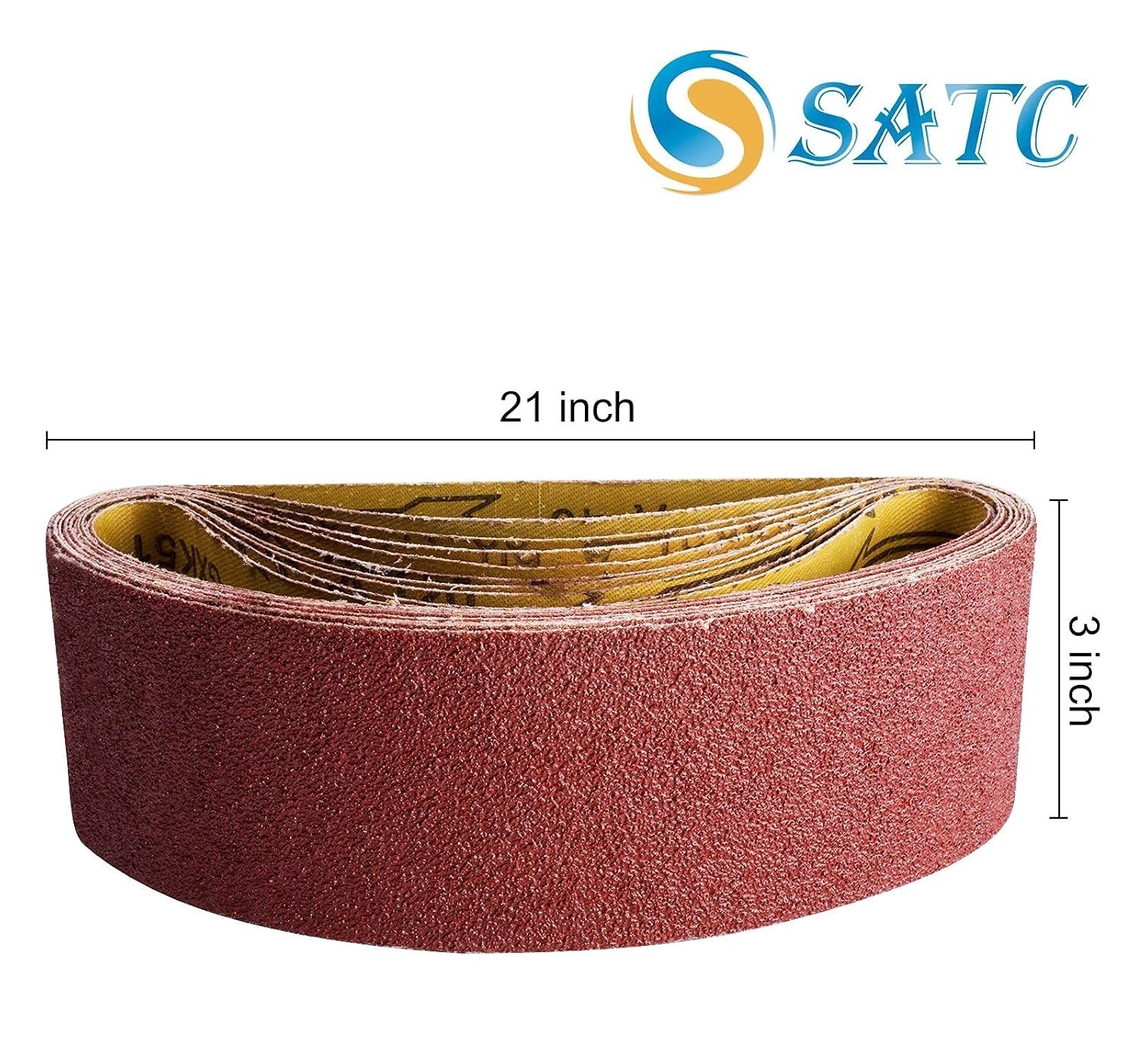 Versatile Set of 20 Sanding Belts 3×21 in Aluminum Oxide for All Applications