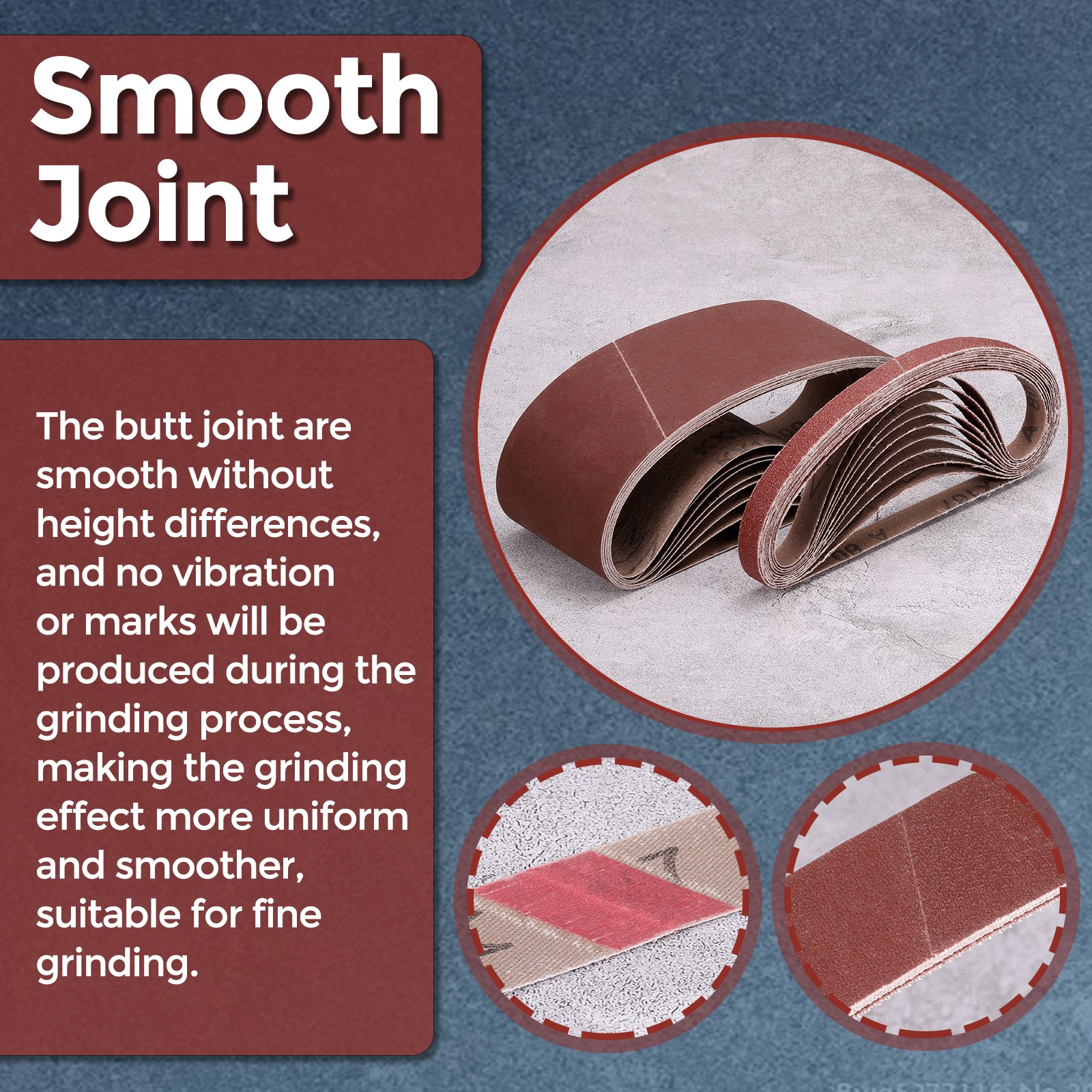 24 Pcs Sanding Belts 1/2 x 18 Inch 80 Grit Aluminum Oxide Abrasive Sandpaper