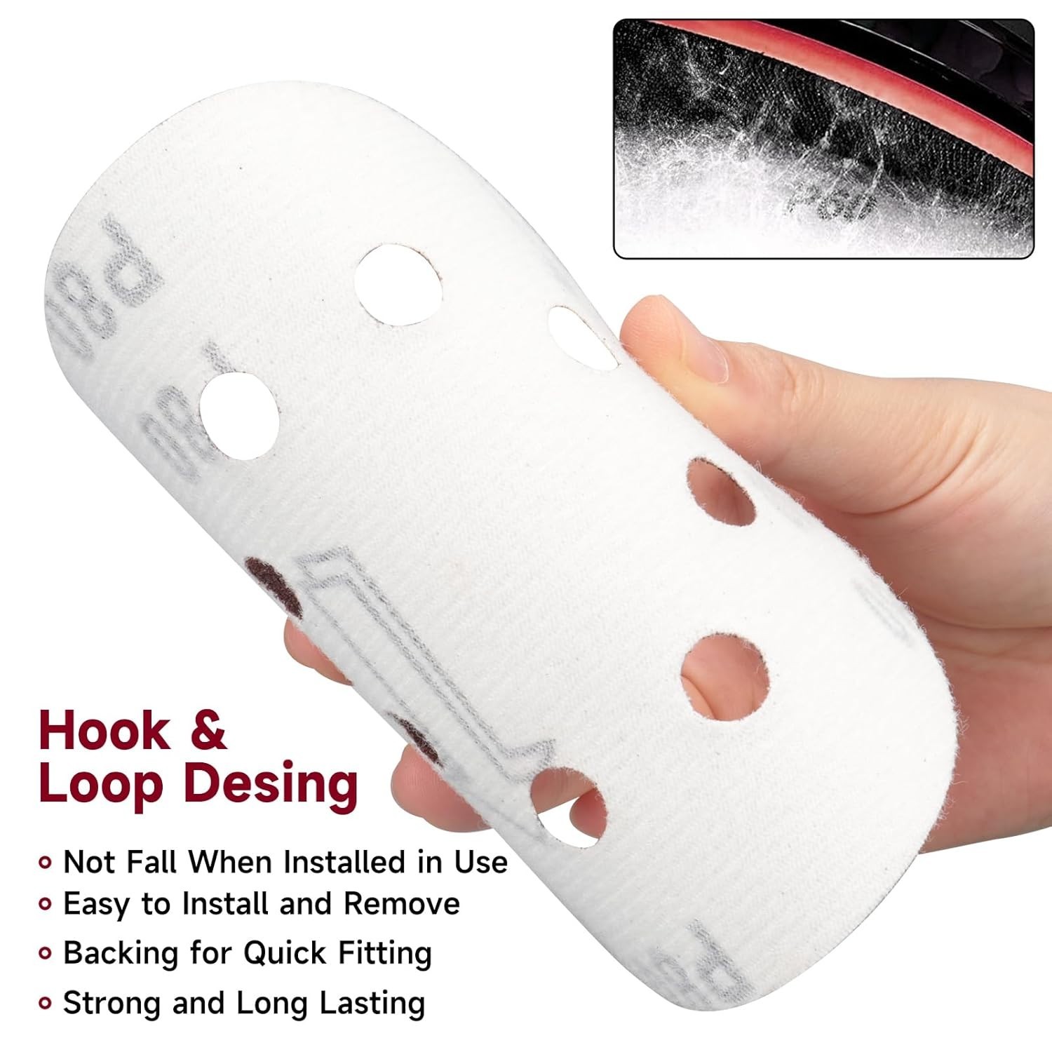 100 Hook and Loop 5 Inch Sanding Discs 80 Grit – Aluminum Oxide Quality