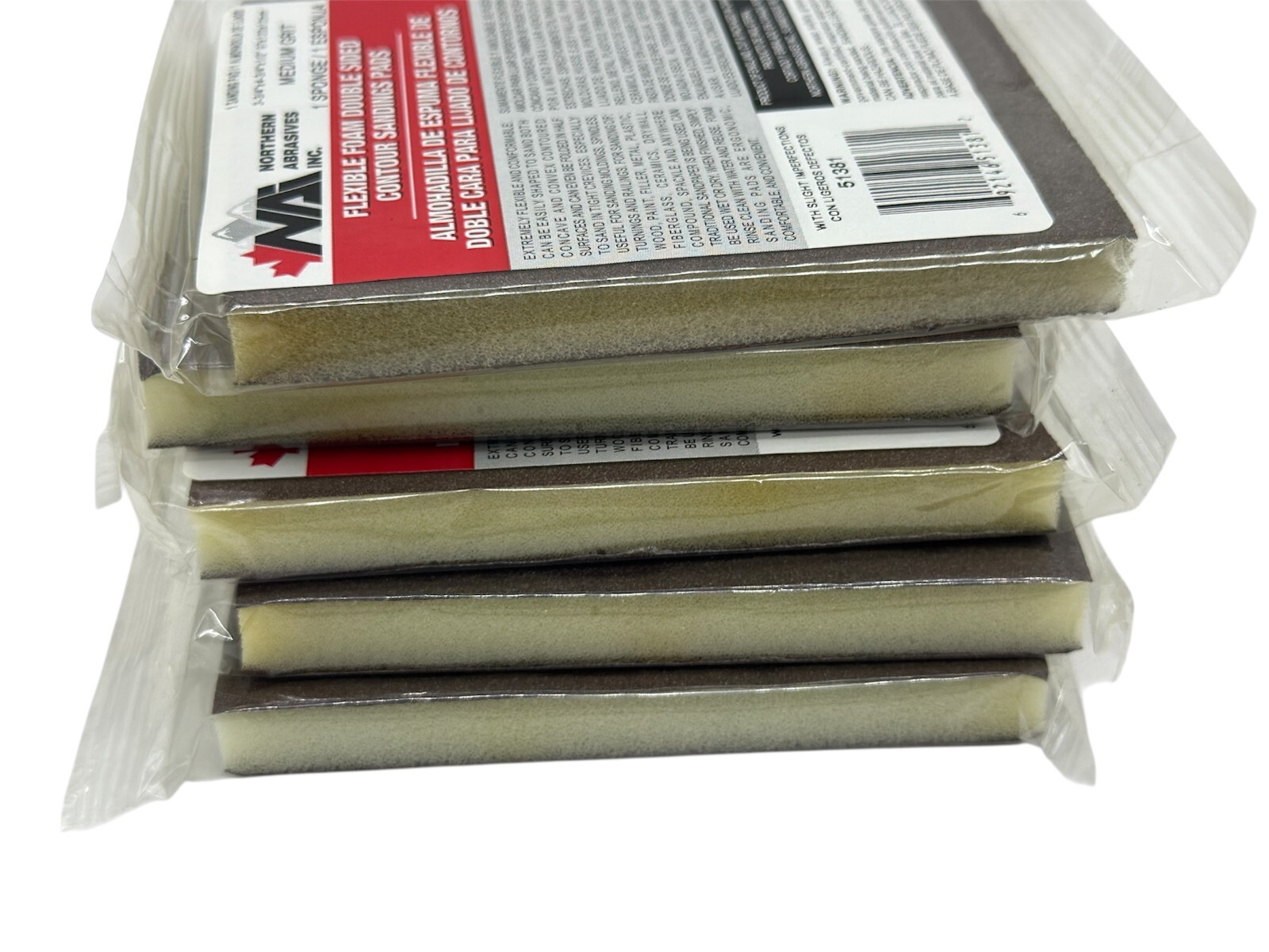 5 Medium Grit Foam Sanding Block Wet/Dry Sandpaper Sponge Abrasive Polishing Pad