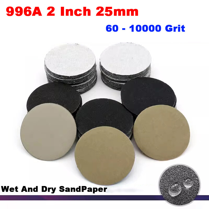 25-75mm Wet and Dry Sanding Discs 1-7Inch Sandpaper Hook&Loop Pads Grit 60-10000