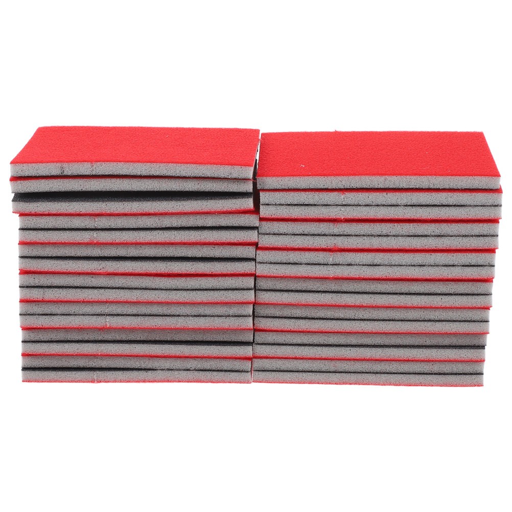 30Pcs Medium Grit Reusable Sanding Sponge for Car Paint Metal Red Sponge