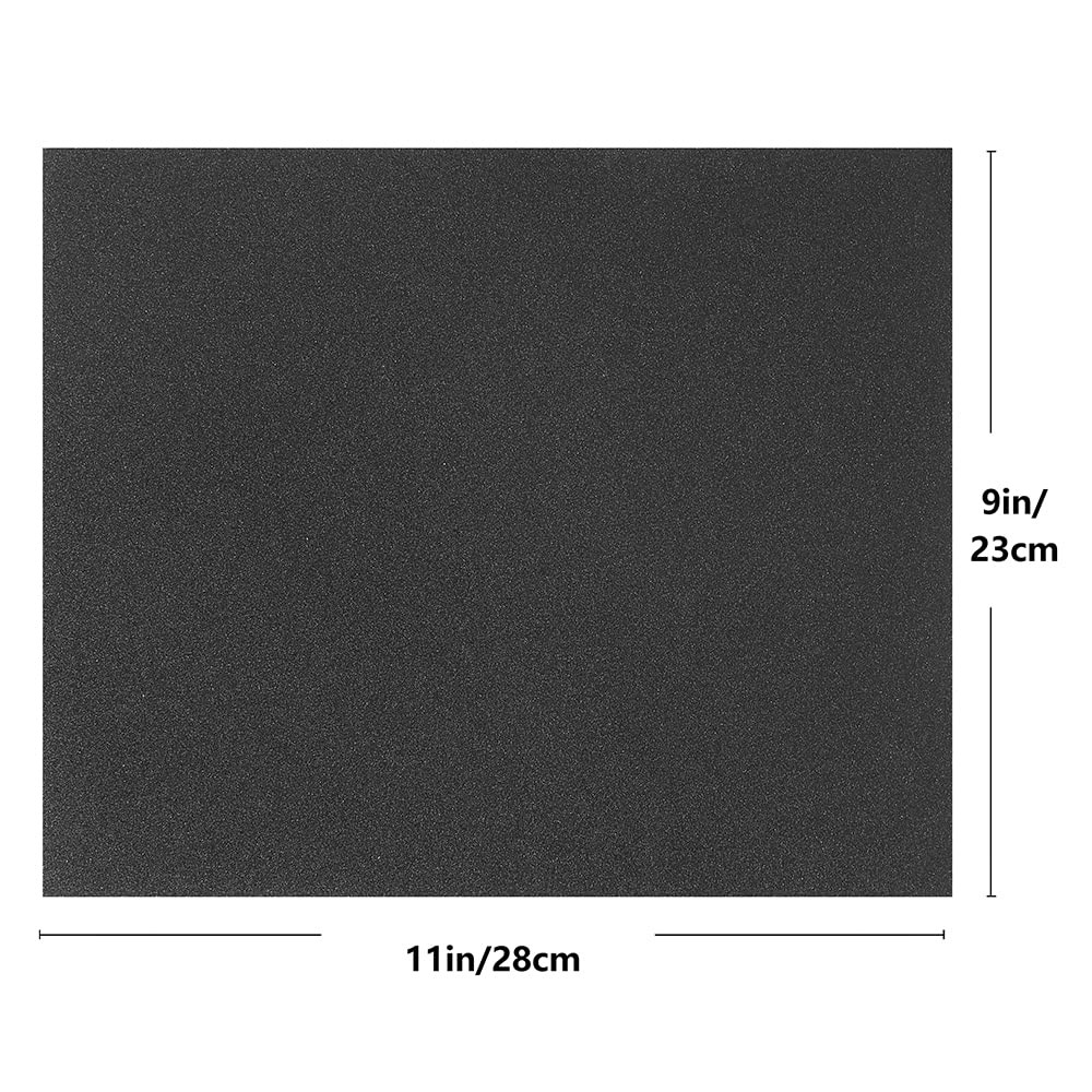 400 600 800 Grit,15Pcs Wet Dry Sandpaper Sheets, Premium 9 x 11 inch, Black