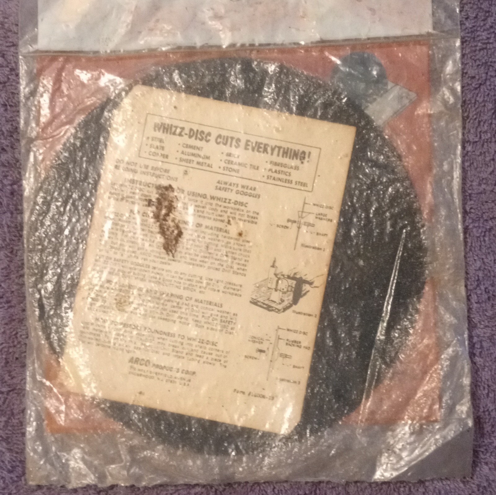 ARCO Whizz-Disc Silicon Carbide Cutting Wheel & Sanding Disc No. 1401