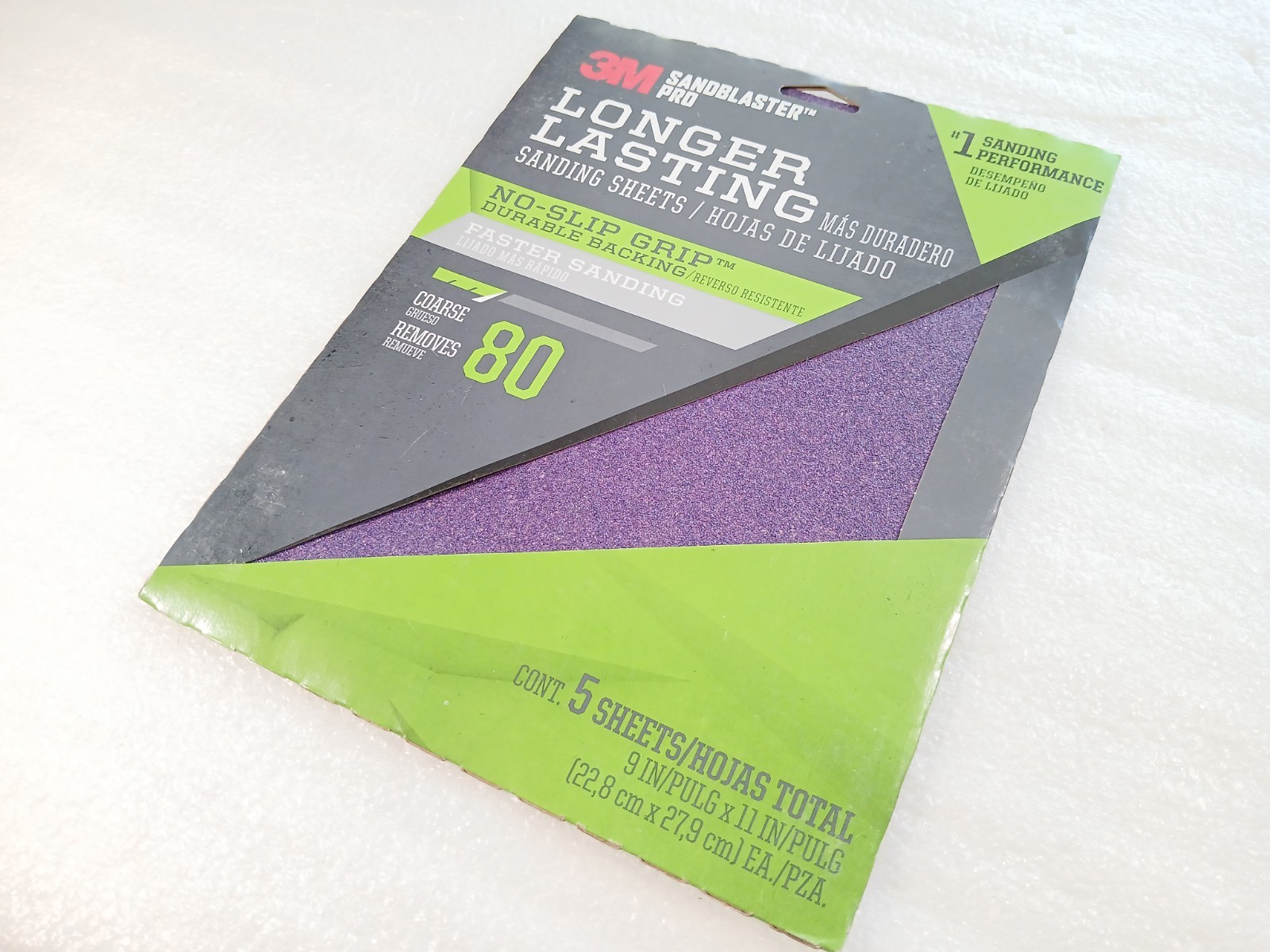 3M SandBlaster Pro 80 Grit Sanding Sheets – 25 Sheets (5 Packs of 5)