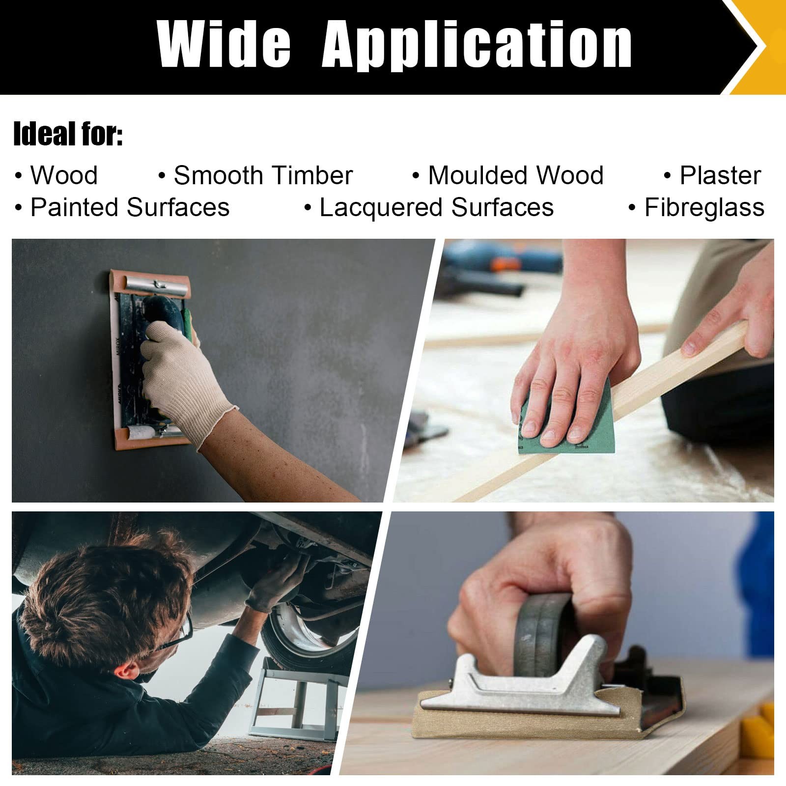 60 Grit Sandpaper Assortment 9×11 Inch 12 PCS For Wood Metal Furniture