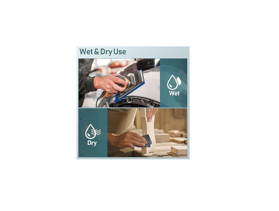 72PCS Wet Dry Sandpaper Assortment, 400-3000 Grit, 9 X 3.6 Inch