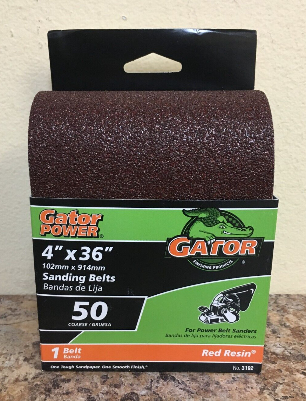 Gator 3192 4 in. X 36 in. Sanding Belt 50 Grit Coarse 1 Pc.