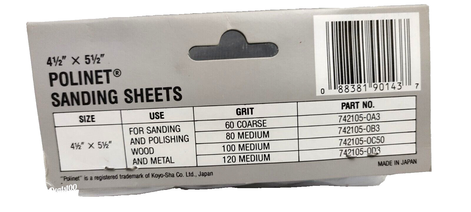 NEW Makita Polinet Sanding Sheets 4-1/2″ x 5-1/2″, 100 Grit, 50 Pieces AC