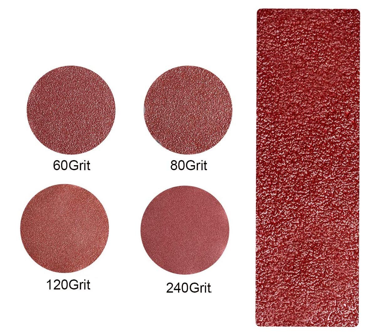 4″x36″ Sanding Belt, 60 80 120 240 Grit for wood, varnish, paint, plastic -5pcs