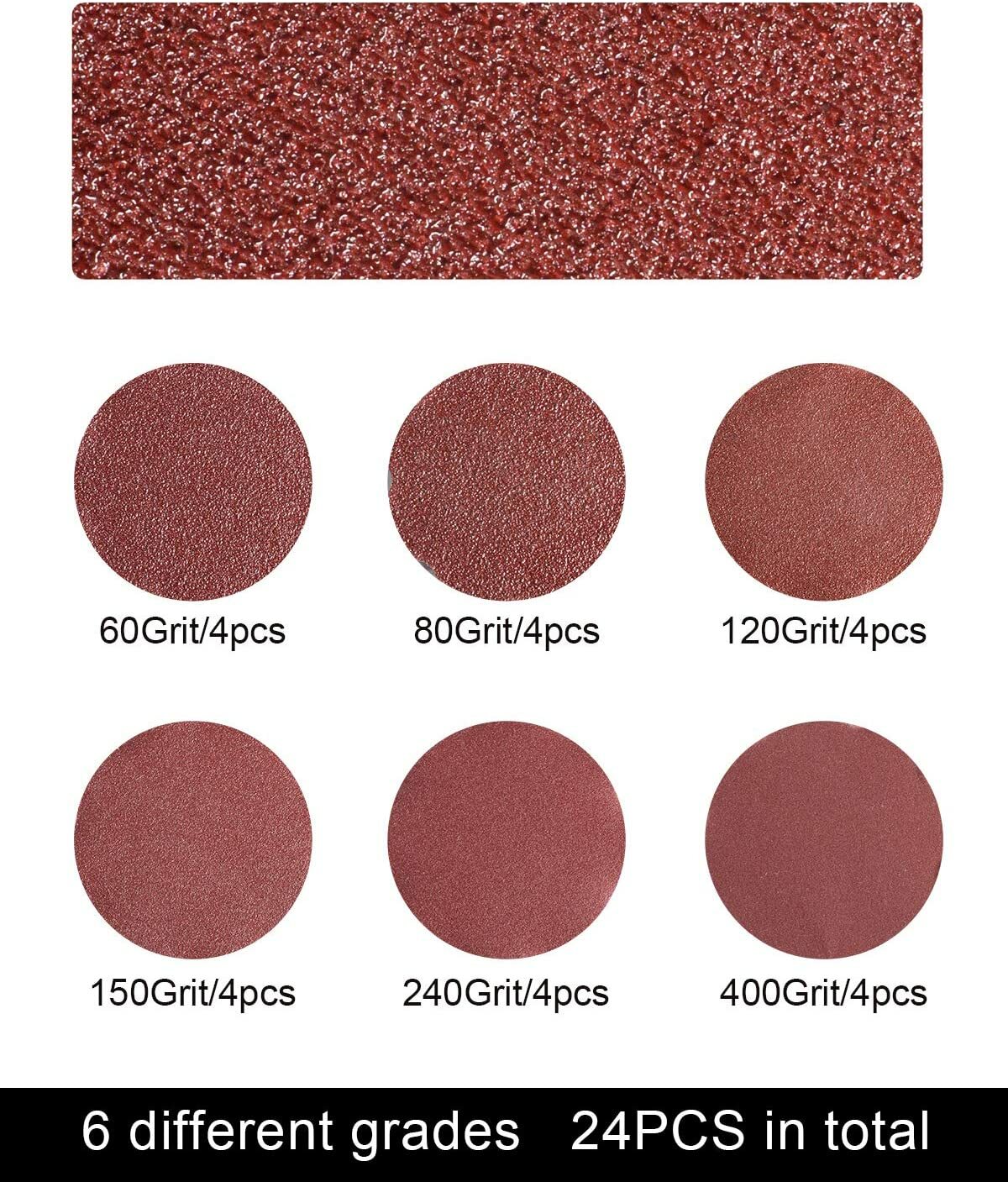 SATC 24PCS 1″x30″(25×762mm) A/O Sanding Belts P60-400 Assorted Sander for Metal