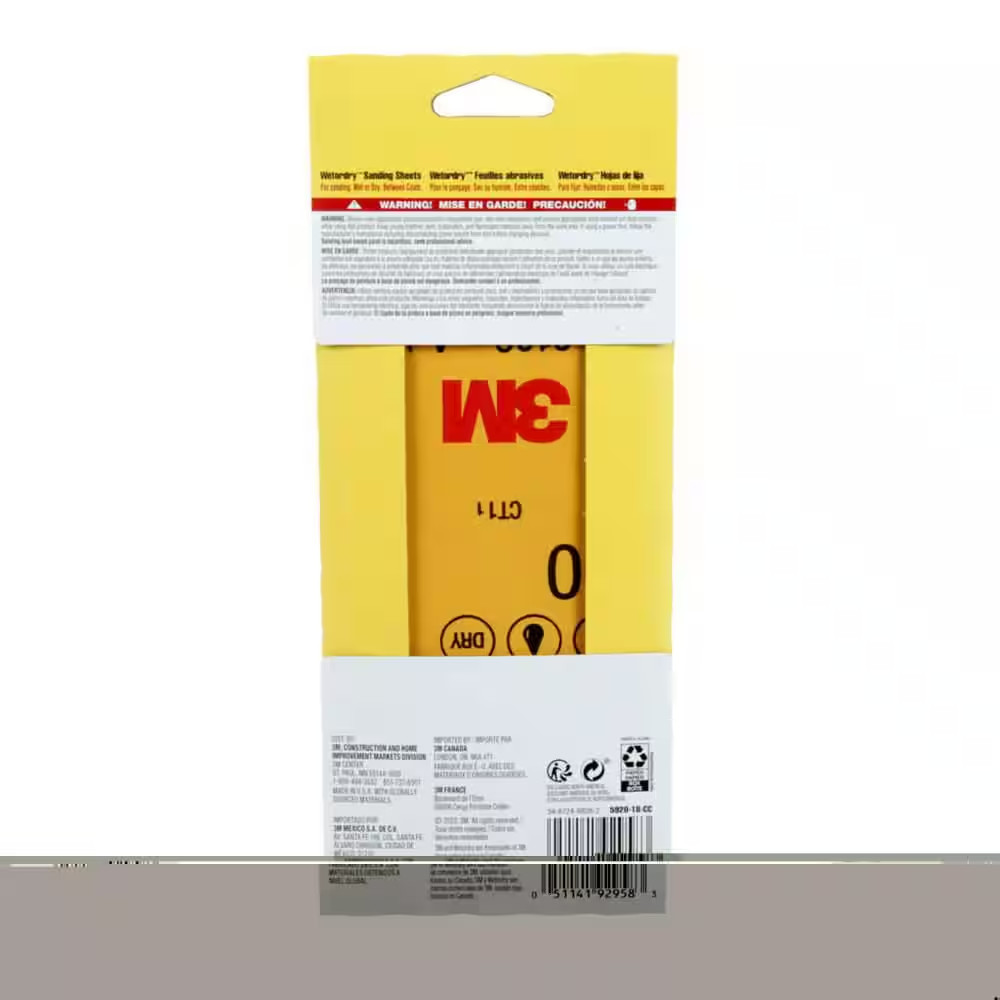 Imperial Wetordry 3.7 In. X 9 In. Super Fine 400-Grit Sheet Sandpaper (10-Pack)