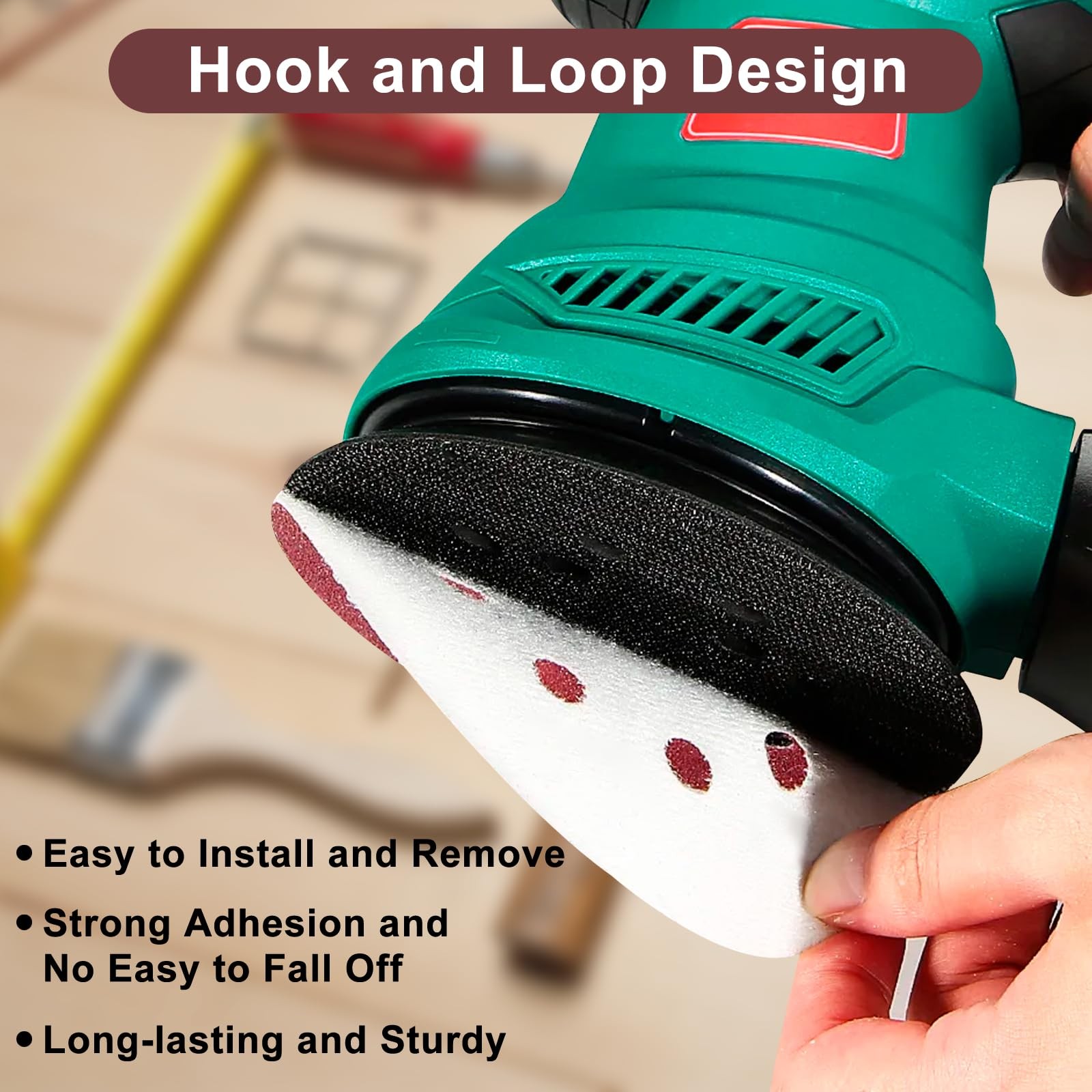 5 Inch Sanding Discs 8 Hole Hook Loop 50pc Orbital Sander Pads Grit 60800