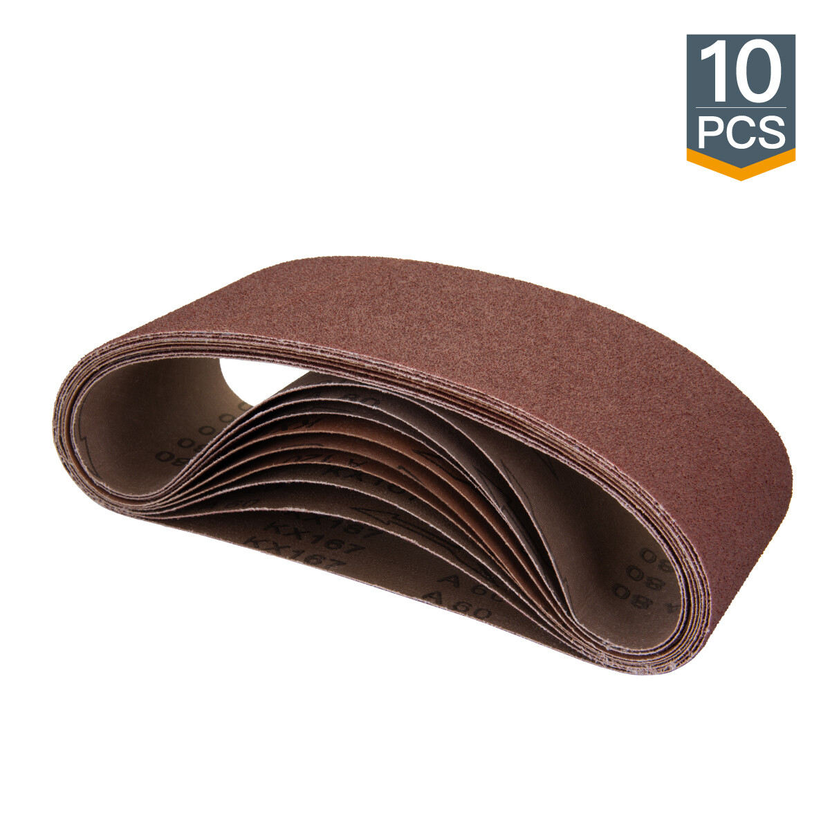 POWERTEC 4 x 24″ 240 Grit Sanding Belt Aluminum Oxide Sandpaper-10 PK (110040)
