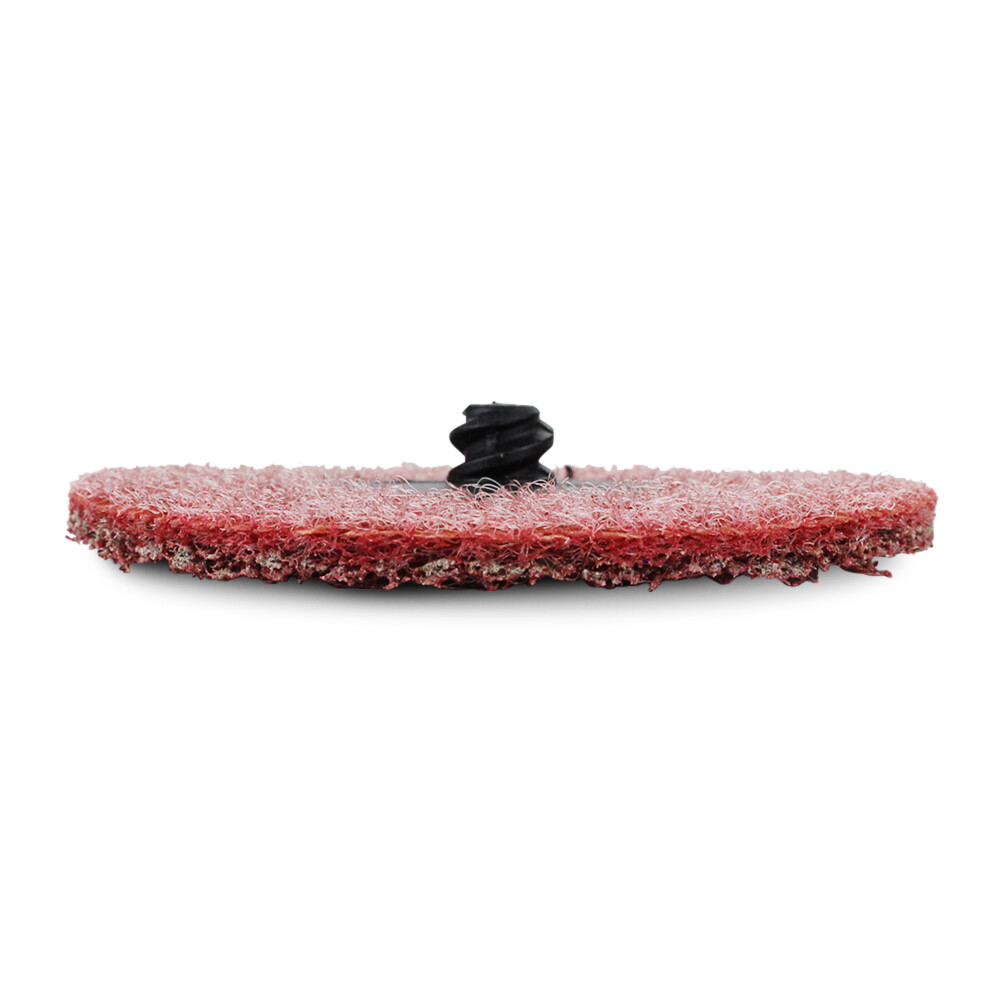 25 Pack – 3″ Roloc Surface Conditioning Discs Medium Red Quick Change Prep Pads