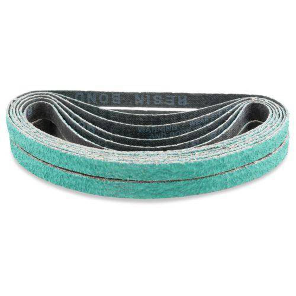 1/2 X 18 Inch Premium Zirconia Air File Sanding Belts, 10 Pack
