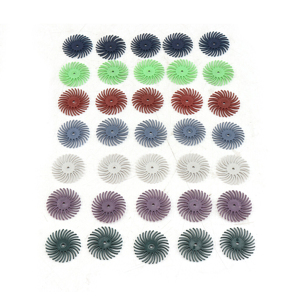 25mm Radial Bristle Disc Kit Abrasive Brush 1/8″ 3 2.35mm Shank Detail Polishing