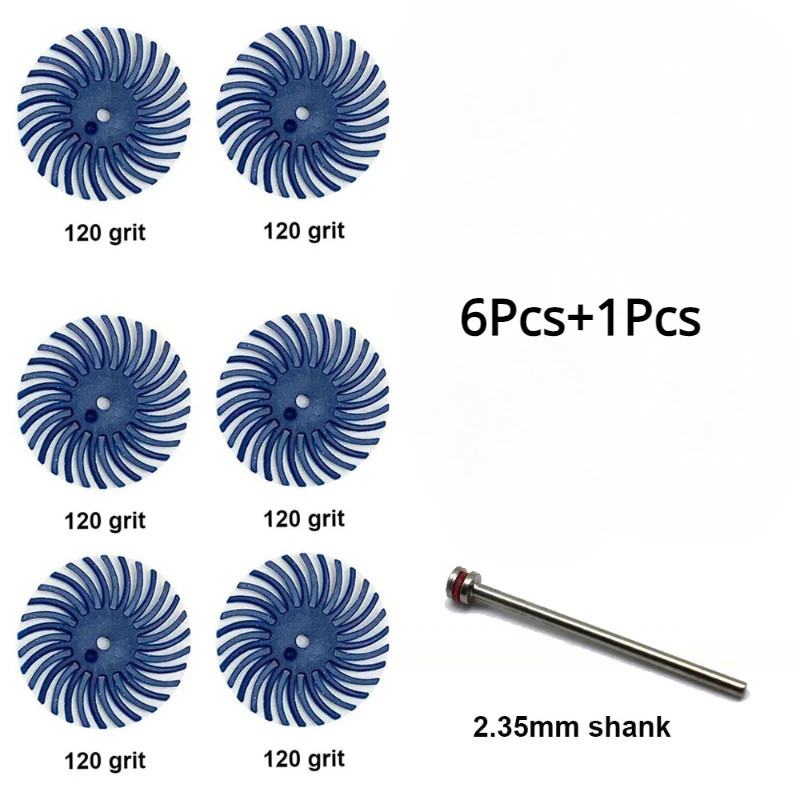 80-5000 Grit 25MM Radial Bristle Disc Abrasive Brush 2.35Mm Shank Polishing Whee