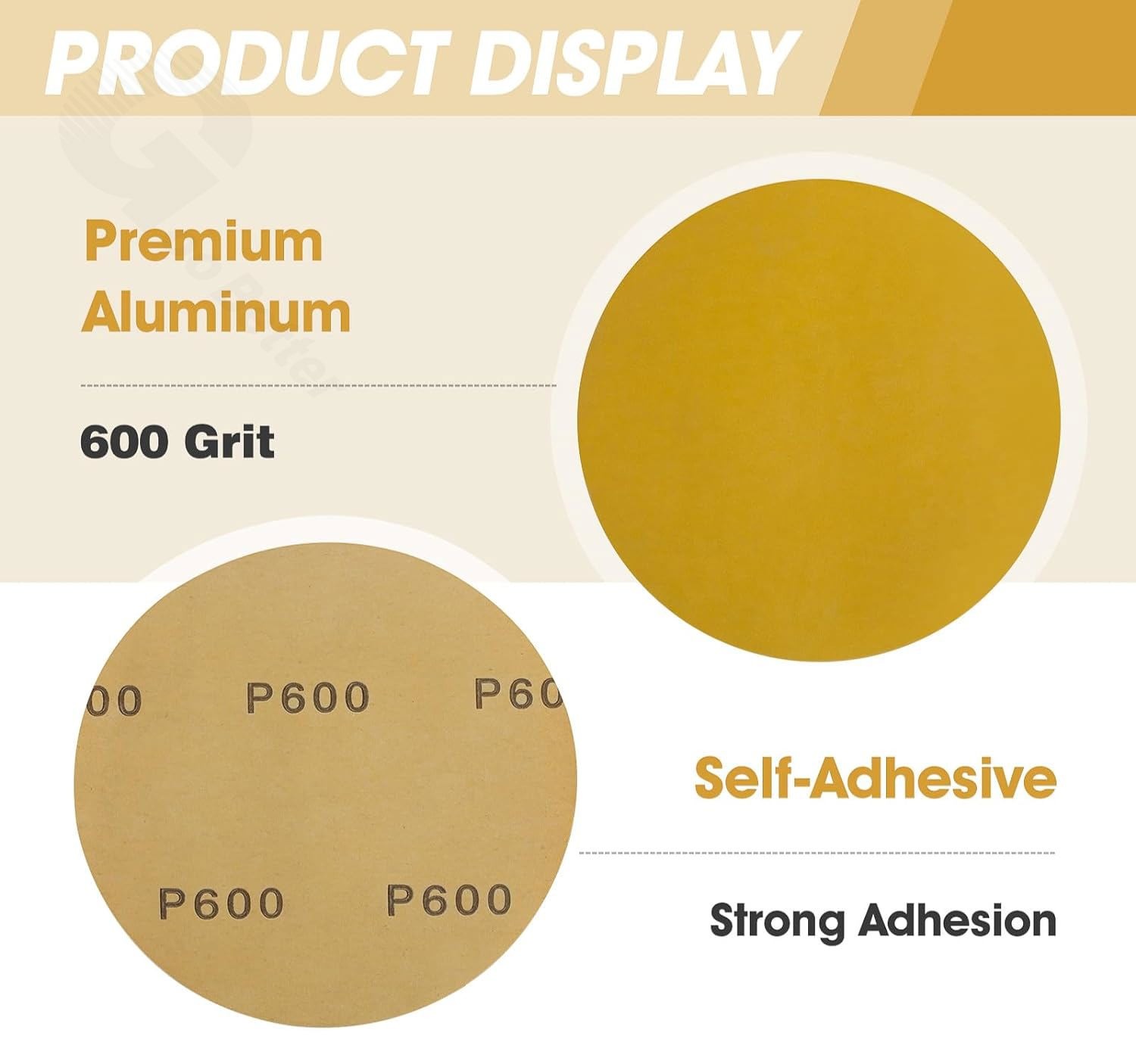6 in 600 Grit PSA Sanding Disc Sticky Back Sandpaper 100 Roll Adhesive DA Sander
