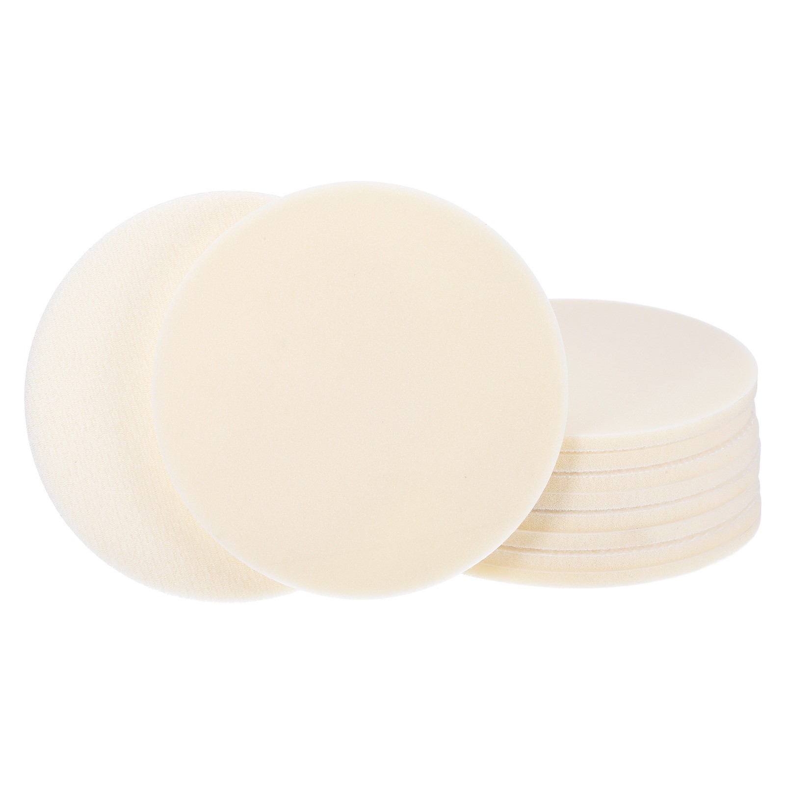 10 Pcs 180 Grit 5 Inch Hook and Loop Sponge Sanding Disc for Sander, White