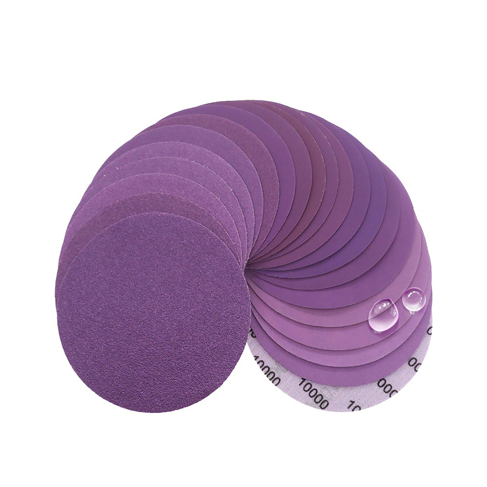50mm 2 Inch Hook Loop Sanding Discs Pads 60-10000 Grit Round Wet & Dry Sandpaper