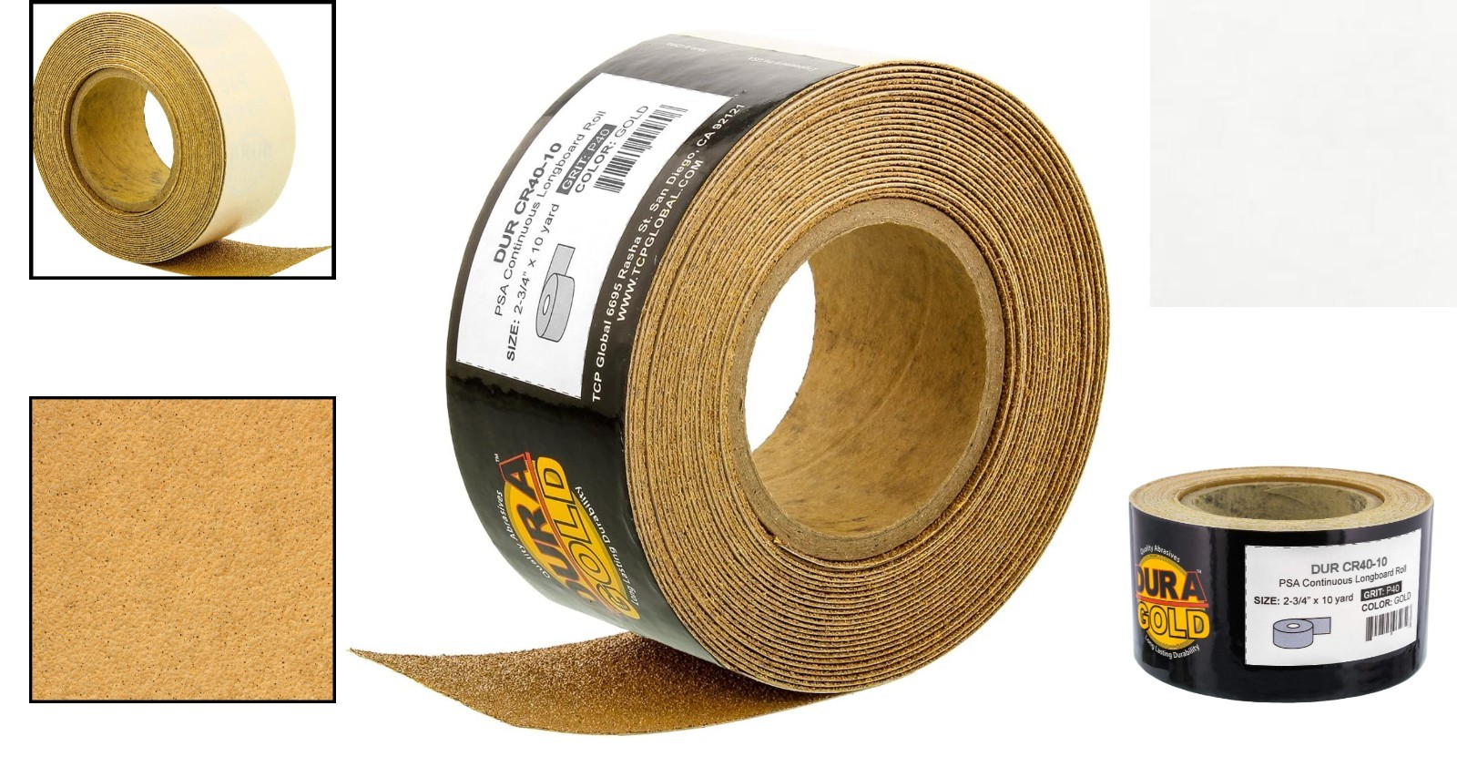 Versatile 40 Grit Longboard Sandpaper Roll – 10 Yards for Woodworking & Auto