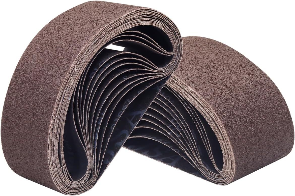 3 x 21 Belt Sanders Sanding Belts 6 Each of 40 60 80 120 Grits for Woodworkin…