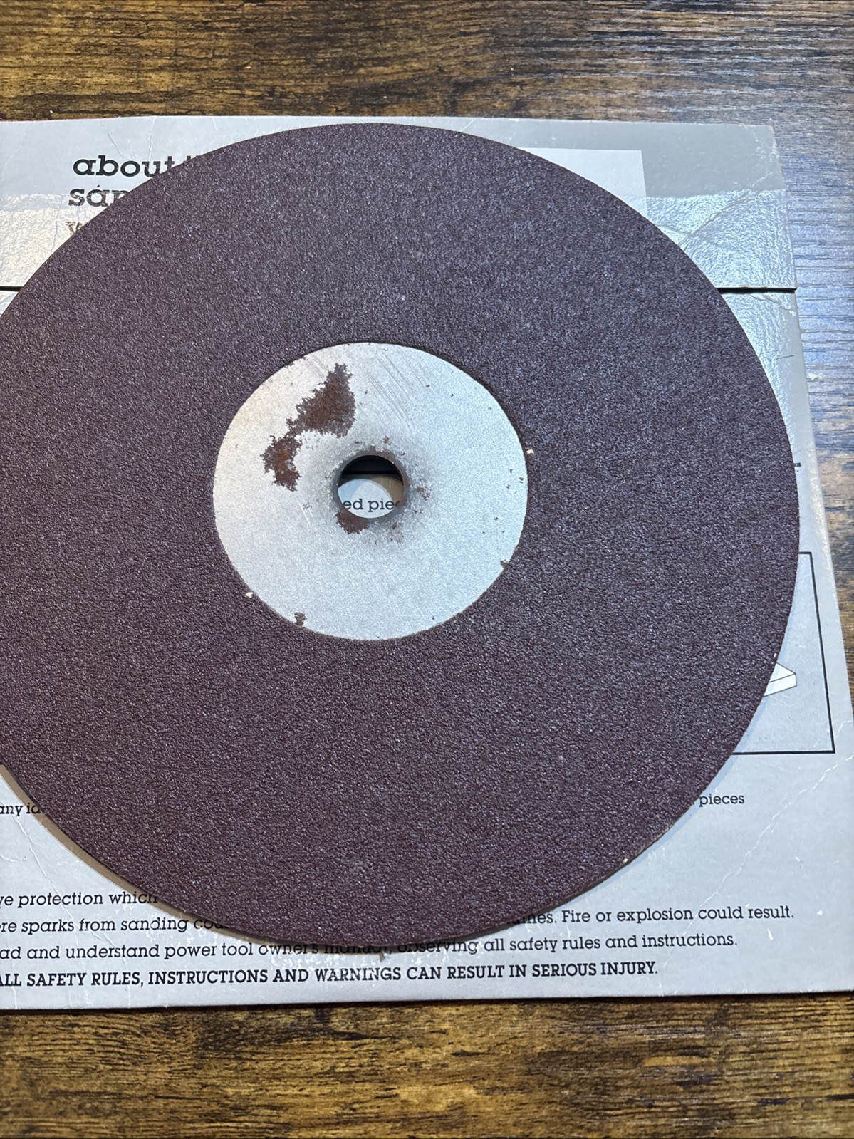 Craftsman 922741 8″ Sanding Wheel Fits 5/8″ Arbor USA Sears Roebuck Vintage NOS