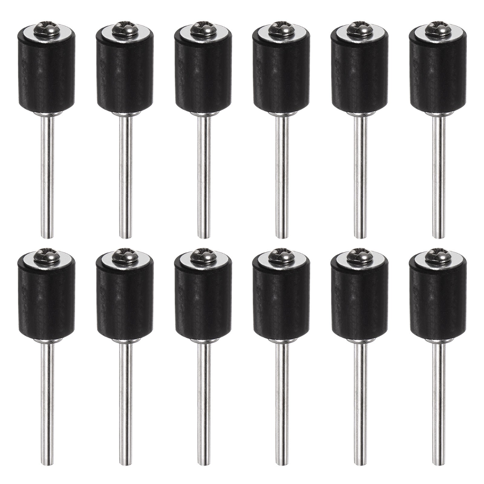 12pcs 3/8 Inch Sanding Drum Rubber Mandrels 2.35mm Shank Sanding Sleeve Holder