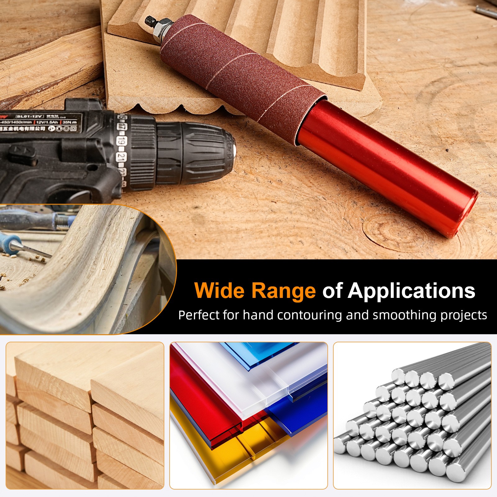 Mini Belt Sander Sanding Rod Sanding Drum Conversion Kit For Drill Rotary Tool