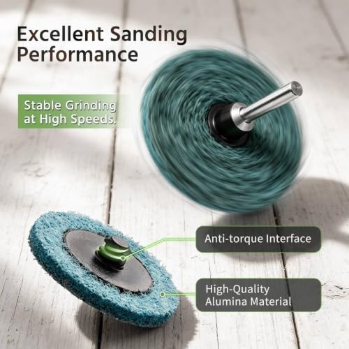 64PCS Sanding Discs Roll Lock Quick Change Discs, Drill & Die 2 Inch & 3 Inch