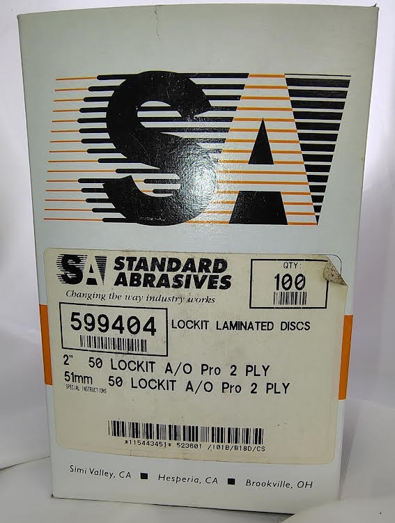 599404 Standard Abrasives Lockit Laminated Discs 2″ 50 Lockit A/O Pro 2 Ply
