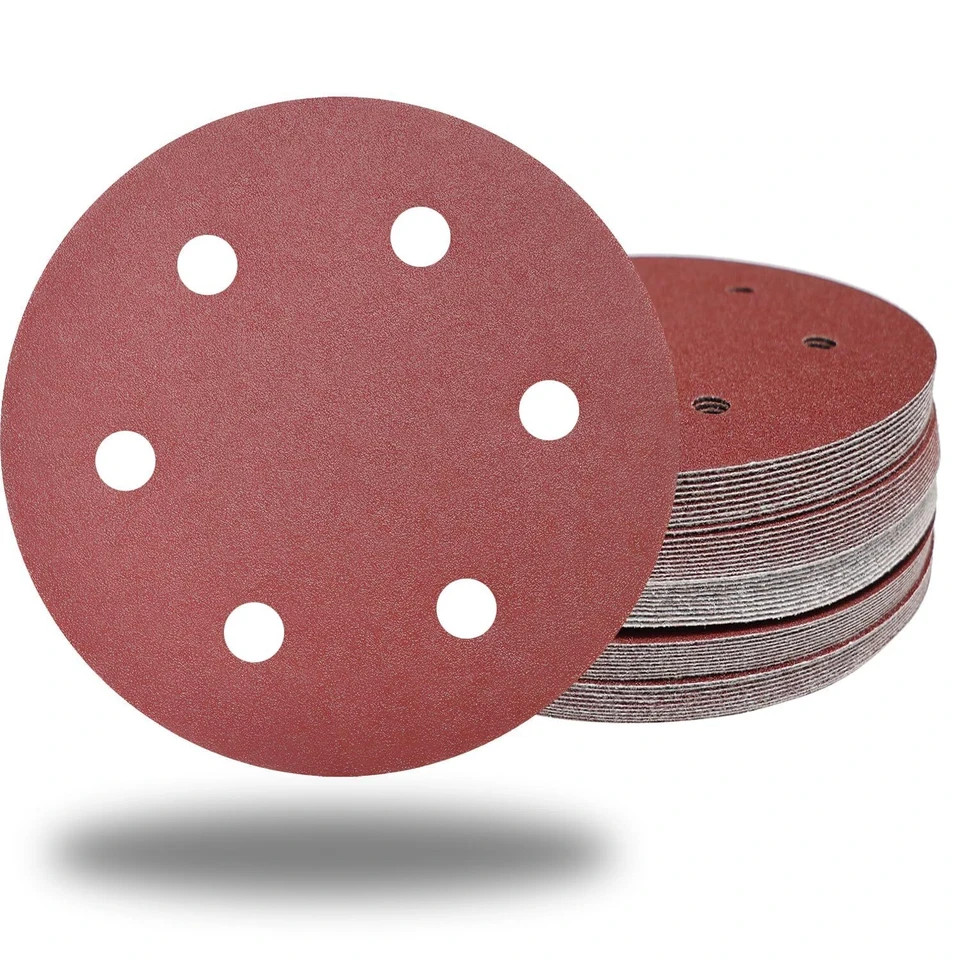 50 PCS 9 Inch 6 Hole 120 Grit Drywall Sanding Discs – 9″ Hook & Loop Aluminum…