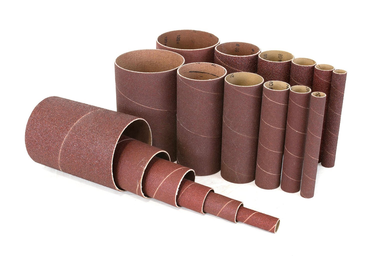 WEN 6510SPC Spindle Sanding Sleeves, Assorted Grits, 18-Pack