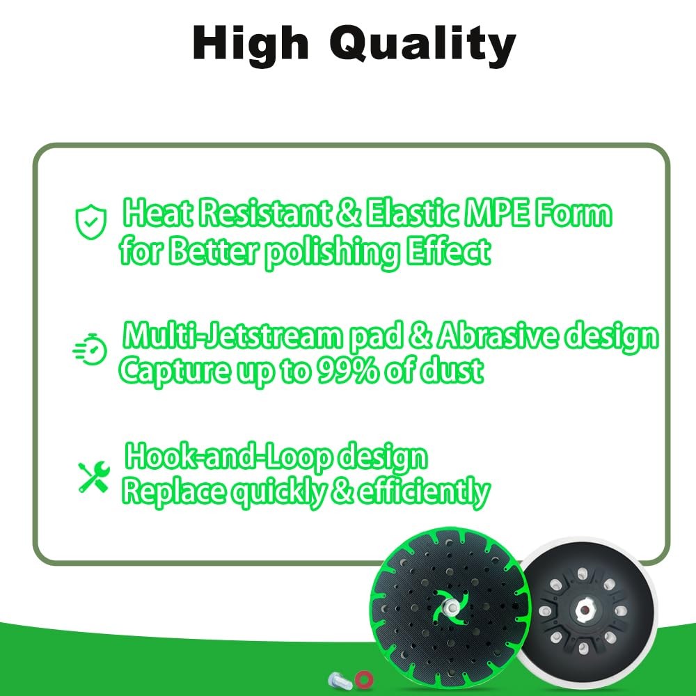 Upgraded 202458 6Inch 150mm Soft Sanding Pad,Compatible with Festool ETS 150/…