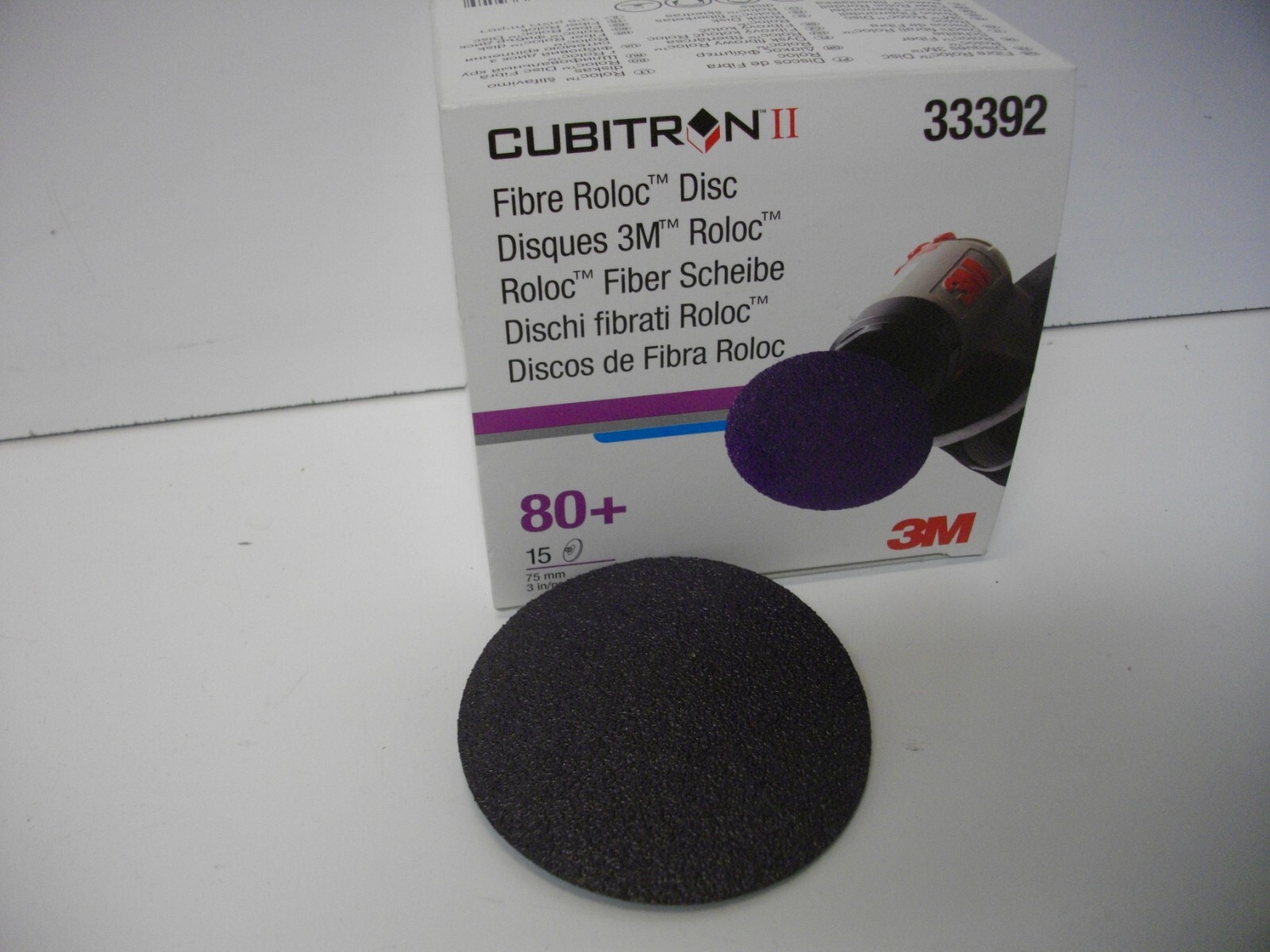 3M 33392 Cubitron II 3″ sanding disc 80+ Grit box of 15 each