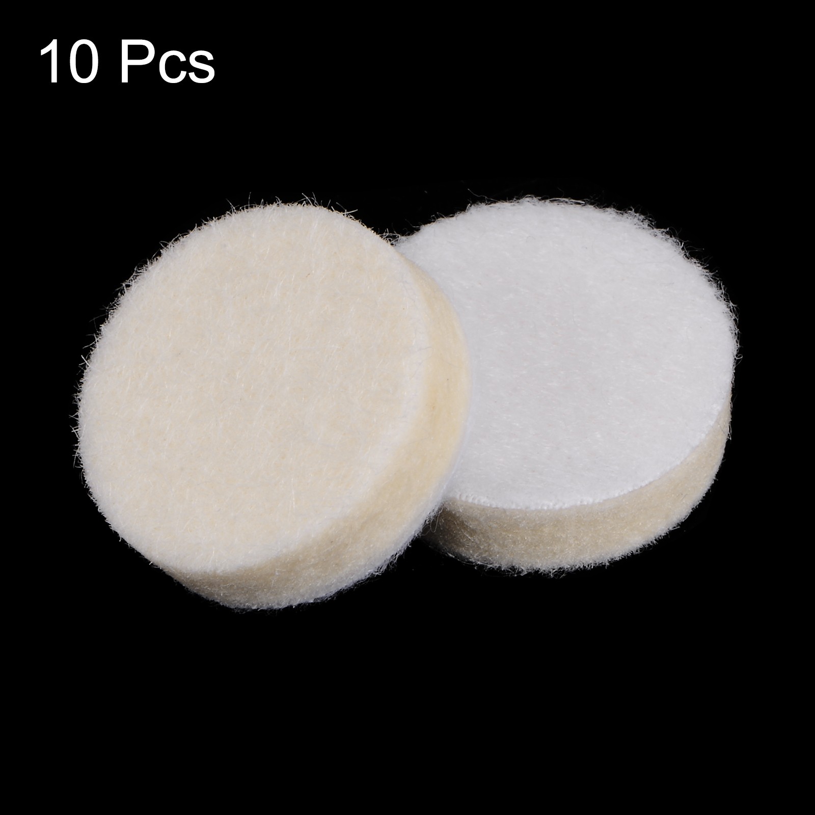 10pcs Wool Felt Polishing Pads 1″ Buffing Wheel Polish Pad Flocking Back