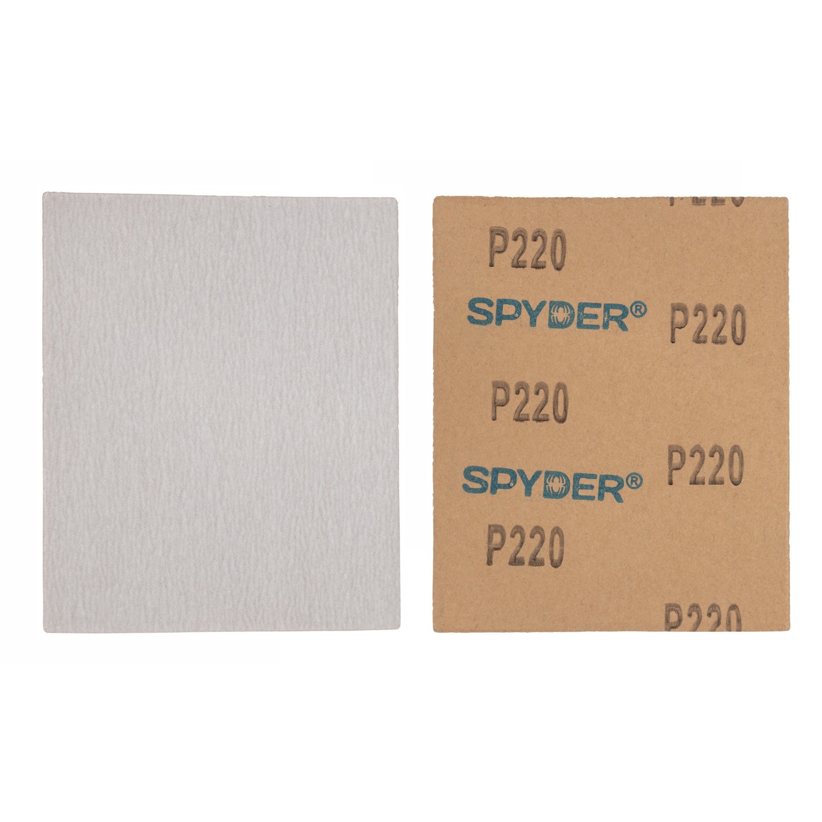 Spyder 4.5 in. x 5.5 in. 220 Grit Aluminum Oxide Sanding Sheets 20-Pack 500036