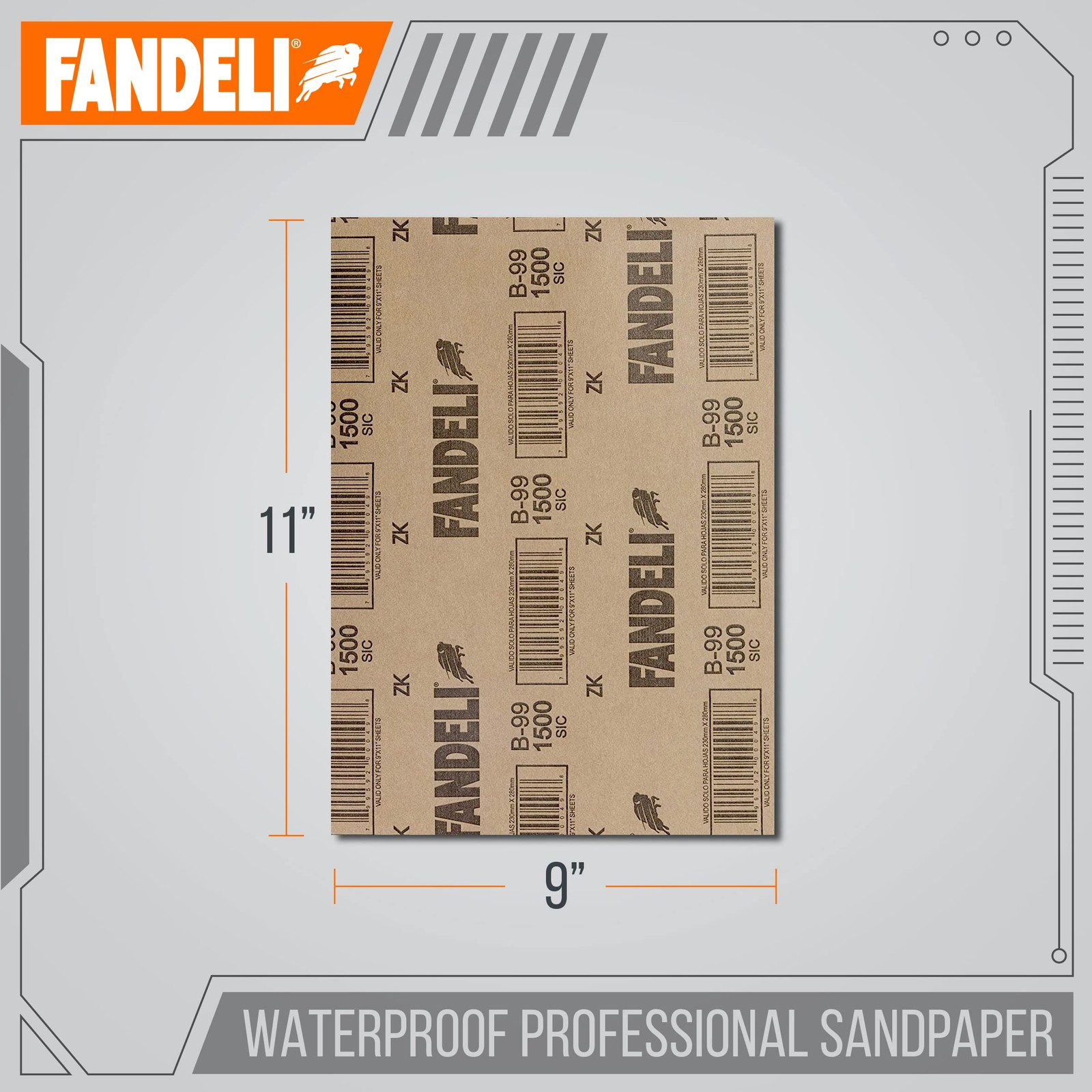 | Waterproof Sandpaper | 1500 Grit | 25 Sheets 9 X 11 | For Car Polishing Wo
