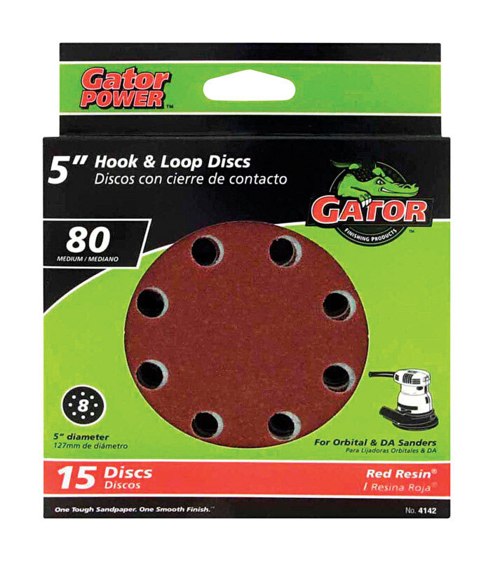 ALI INDUSTRIES 4142 5″ 80G Sand Disc (15 Pack)