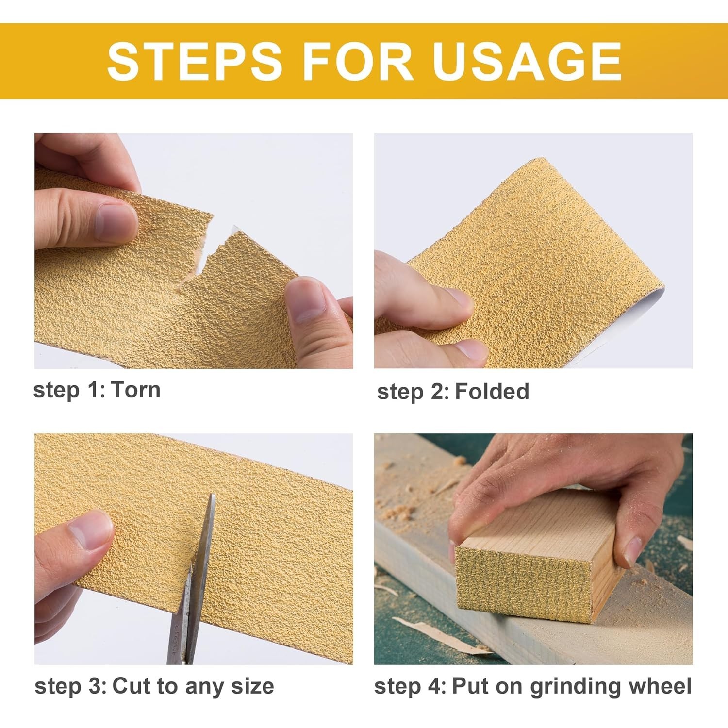 HeavyDuty Gold Sandpaper Roll 180 Grit 23/4in x 20 Yards PSA for Auto Body San