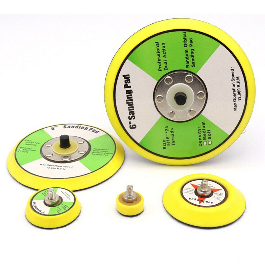 Polishing Sanding Disc Backing Pads Hook And-Loop For DA Pneumatic Sand 1-6 Inch