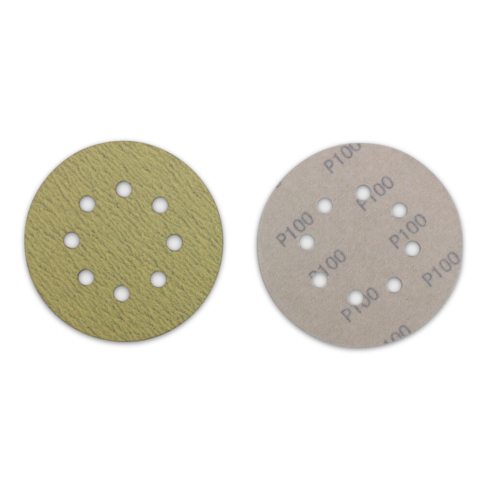 100 Pack – 5″ Inch 8 Holes 320 Grit Hook & Loop Sanding Discs Orbital DA Disks