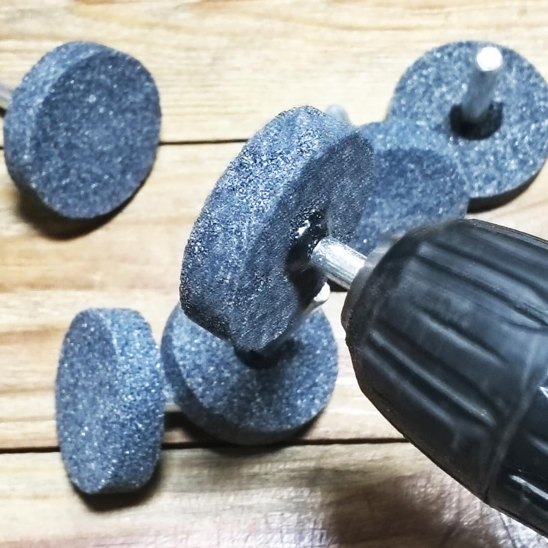 6 Pcs 40 Mm T Shape Grinding Stones 1/4 Inch Shank Aluminum Oxide Mounted